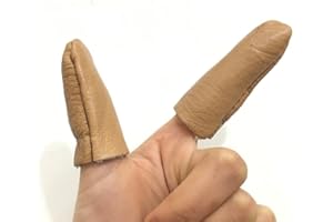YEQIN (TM) Real Leather Thick Tough Craft Thumb and Index Finger Thimble/Protector