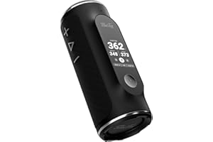 Blue Tees Golf Player+ GPS-Lautsprecher mit Touchscreen-Display, 10+ Stunden Akku, 40.000+ Kurse, Visuelle + hörbare Entfernung, Gefahrenabstand - IPX7 Wasserdicht (Schwarz)