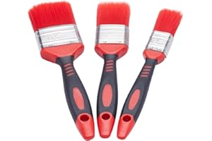Fit For The Job Set di 3 pennelli con impugnatura morbida senza perdita per una finitura liscia senza perdita di setole - Pennelli da 1, 1,5 e 2 pollici