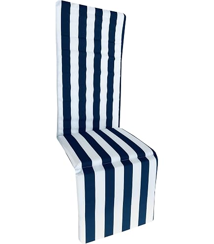 Cuscino Sdraio Morbido A Righe Copri Seduta Lettino Prendisole Pieghevole 100 Made In Italy Blu 84498855 - 10