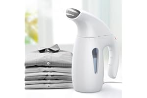 Homuserr Plancha Vertical Vapor, Plancha Ropa Vertical Portátil, Vaporizador Vapor Viaje de Calentamiento Rápido con Tanque Agua 180ml, Vaporizador de Mano para Uso Familiar y de Viaje