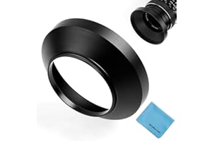 Szerokokątna osłona obiektywu 77 mm, uniwersalna metalowa osłona obiektywu Fotover do aparatu Canon, Nikon, Sony, Pentax, Olympus, Fuji, + ściereczka do czyszczenia z mikrofibry