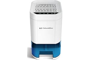 GW - DEHUMIDIFIERS GW® Dehumidifier for Home Damp 1000ML – Ideal for Summer Humidity – Bedroom, Bathroom Use – Silent Sleep Mode, 6 Timer Settings, Auto Off, Energy Efficient, Compact & Easy to Move