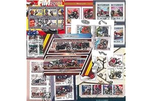 ISB Collection 20 Blocs de Timbres Motos différents