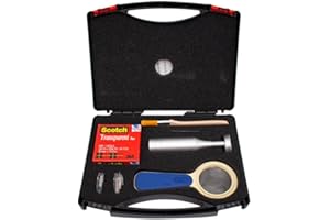 Toplionace Probador de Adherencia de Sombreado Cruzado Kits de Probador de Adherencia de Corte Transversal con Hojas de 1mm / 2mm / 3mm, Lupa, Mango, Cepillo y Cinta de 3m (CNC0301)