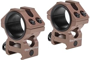 Anneaux de Montage de Lunette WestHunter Optics Picatinny de 21 mm, Montage de Lunette de Précision Tactique pour Tube de 25,4 mm/30 mm | Hauteur Centrale de 29 mm / 36 mm