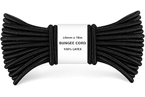 KILDOWS Tendeur Elastique 10m Corde Extensible Cordon élastique Caoutchouc Corde, Elastique Sandow pour Bache Camping Remorque Tendeur Corde Transport de Marchandises, 4mm