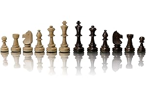 Master of Chess Pedine Scacchi in Legno da Torneo - Fato a Mano Pezzi Scacchi Staunton NO.5 in - 90 mm King Altezza