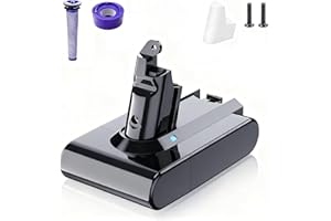 DRRIVOTK Verbessert 6000 mAh / 6,0 Ah V6 Ersatzakku für Dyson V6 Akku Kompatibel mit DC62 DC58 DC61 DC59 Animal DC74 DC72 SV03 SV05 SV06 SV07 SV09 Handstaubsauger