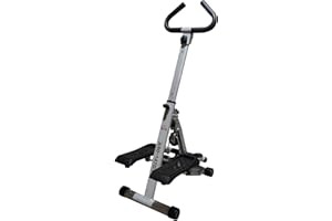 HOMCOM Stepper w/Handle Hand Grip Workout Fitness Machine For Fitness Aerobic Exercise Home Gym