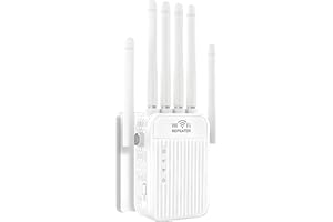 GENERICO Ripetitore WiFi Potente per Casa,Amplificatore Wifi,6 Antenna,Estensore Wi-Fi per Casa e Ufficio,WiFi Extender,Coverage up to 300 m²
