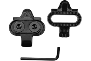 JPGhaha Calas MTB SPD SH51 para Shimano, 2 Pares Tacos de Bicicleta para SPD Spinning Juego de Calas para para Shimano Pedales Compatibles con SPD Negro