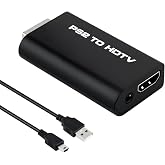 G300 PS2'den Hdmi'a &Ccedil;evirici Adapt&ouml;r HDTV 3,5 mm Ses &Ccedil;ıkışlı Mini USB'den USB'ye Kablo ile G&uuml;&ccedil; Alır PS2 Slim Desteklemez