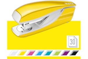 Leitz Cucitrice da Ufficio NeXXt WOW, fino a 30 Fogli, Cardboard, Box, Giallo