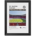 TenorArts Bayern Munich Poster Football Club Stadium Allianz Arena Laminated Poster Painting with Matt Finish Black Texture (9"x 12")