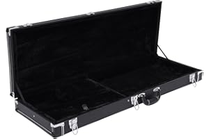 DSYOGX E-Gitarre Hartschalenkoffer Schwarz E-Gitarrenkoffer Rechteck Hartschalenkoffer mit Schlüssel Tragekoffer für die meisten E-Gitarren, wie ST-Klasse, Tele, Fender und Ebenezer