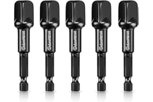 ColumPRO 5PCS Impact Grade Power Drill Sockets Adapter Sets, 3-inch Extension Drill Bit Socket Wrench Adapter 1/2",Portable Design Driver Adapter Set,Power Hand Tool