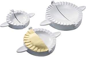 Westmark Set para hacer Raviolis/Empanadas, Cortador de 3 piezas, Ø 9,5/12/15,5 cm, Libro de recetas, Plástico, Blanco, 61342260