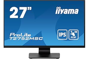iiyama ProLite T2752MSC-B1 Ekran LED IPS Full HD 10-punktowy pojemnościowy Multitouch HDMI DP USB3.2 7H, odporny na odciski palców, czarny, 68,6 cm 27"