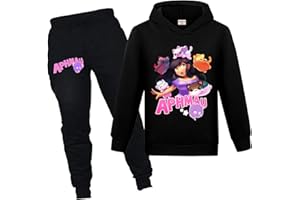 YUANZLN Aphmau Merch Girls Tracksuit Hoodie & Pant 2Pcs Sets Cartoon Casual Kids Clothing 1-13 Years