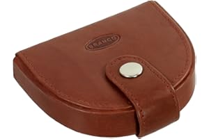 LEDERSHOP24 Branco portfel męski z miękkiej skóry bydlęcej, mały portfel na monety, Brązowy, Nowoczesny