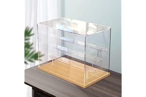 ACRLIE Vitrine pour Collection Object, Boite Plexiglas de Rangement 4 Niveaux Transparente Support pour Figurine, Vitrine Salon de Comptoir Anti-poussière Organisateur Boite Acrylique Meuble