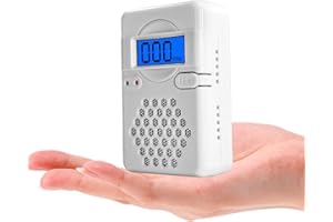 YEZALA Mini Carbon Monoxide Detectors Battery Operated, CO Gas Monitor Alarm Detector,CO Sensor with LED Digital Display for Home,Depot, EN 50291