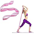 Stretching Strap with Loops, Abeillo Elastic Yoga Straps for Stretching Equipment, Stretch Band for Physical Therapy, Pilates, Yoga, Dance, Gymnastics Exercise and Flexibility