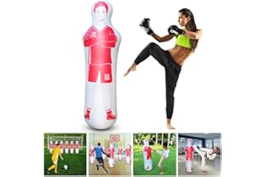 hinffinity 160CM Football Training Dummy Inflatable Football Training Goal Goalkeeper Stand Tumbler Soccer Train Dummy Tumbler Air Mannequin Defender Wall For Adult Children