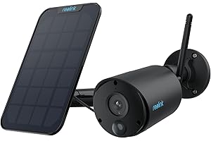 ‎REOLINK Reolink 2K 3MP Überwachungskamera Aussen Akku, Solar WALN IP Kamera Outdoor mit Person/Fahrzeugerkennung, PIR-Bewegungsmelder, 2,4GHz WiFi, IR-Nachtsicht, 2-Wege-Audio, Argus Eco(Schwarz) + Solarpanel