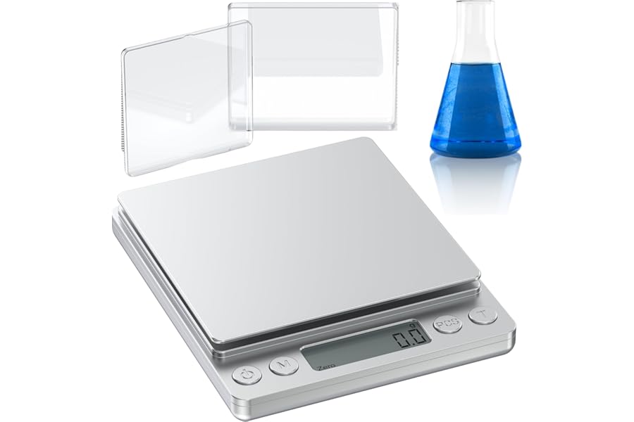 Labsales Academy Basic Laboratory Digital Weighing Scales, Mini Analytical Lab Balance, For Labs & Jewellers, Used For Powders, Gold, Jewellery & Samples, 500g - 3000g, 0.01-0.001 (500g 0.01g)