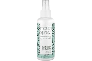 AUSTRALIAN BODYCARE Spray buccal pour bouche sèche & mauvaise haleine – Hydrate et rafraîchit instantanément. Idéal pour une haleine fraîche toute la journée !