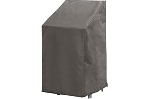 Perel Cubierta al Aire Libre para sillas apilables, Gris, 66 cm x 95 cm x 133 cm