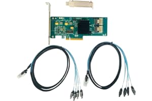 LANPAN LSI 9201-8i RAID Controller Card 6G HBA FW P20 9211-8i IT Mode ZFS FreeNAS unRAID SAS PCI E Expander Card + 2*SFF-8087 SATA