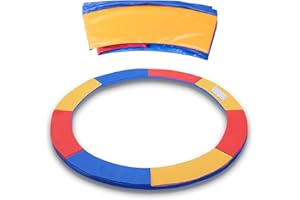 Einfeben Copertura del bordo del trampolino Ø 244/305 cm blu/colorato per trampolino da giardino, protezione dai bordi in PVC PE 100% resistente ai raggi UV