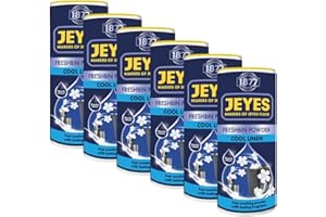 Jeyes Freshbin Powder (6 x 550g) – Fast-Acting Odour Neutraliser with Cool Linen Scent – Absorbs Moisture & Fluid Leaks – Long-Lasting Indoor and Outdoor Bin Freshener and Bin Odour Eliminator