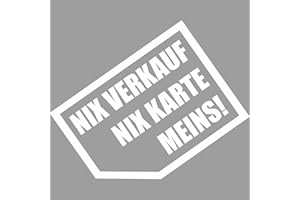 ‎KIWISTAR Kiwistar - Autoaufkleber - Nix verkaufen, nix Karte, Meins! 8 x 6 cm - Heckscheibe Auto Aufkleber wetterfest für Kfz LKW Mofa Truck - Sticker außen selbstklebend Tuning Zubehör für Fenster Fahrzeug