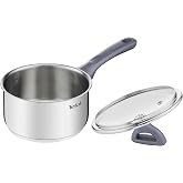 Tefal Daily Cook &ndash; Saucepan 18 cm + Lid, Stainless Steel | Saucepan 18 cm + Lid, Capacity 2.1 L, Ergonomic Handle, Easy Pouri