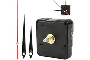 XATGIOUY Mecanismo Reloj Pared, Mecanismo Reloj Cuarzo, Kit Reparación Reloj Pared, Silencioso Movimiento Reloj, Pare Esferas 30-40 cm, Incluye 3 Piezas Manecillas, Fácil Instalación y Alta Precisión