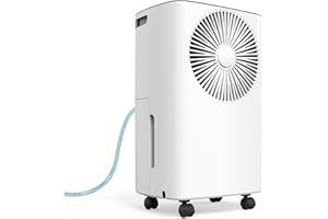 CONOPUPlus Luftentfeuchter 12L/Tag, Auto Entfeuchtung, 24H-Timer Ein/Aus, Kontinuierliche Entwässerung, Raumentfeuchter, Geeignet für den Wohnung/Keller, Luftentfeuchter Elektrisch, Gegen Feuchtigkeit