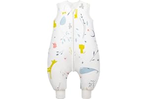 MOSEBEARS Mosebars Schlafsack mit Füßen Ganzjährig Baby Schlafsack Winter 2.5 Tog 100% Reine Baumwolle Schlafsack Verschiedene Größen Herbst Winter Schlafdecke Baby mit Füßen