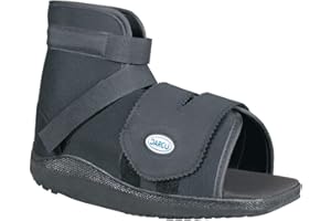 Darco Slimline Chaussure à Plâtre Résine ou pour Attelle de Pied, Pointure 375 - 395, Semelle Antidérapante, Rigide et Stable, s'Ajuste autour de la Jambe ou du Pied NOIR Taille S
