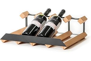 ‎RAXI RAXI™ Show Premium Weinregal aus Buchenholz mit luxuriösem Design für 4X Wein Flaschen