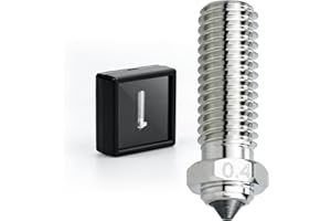 XIRBBO Upgrade Tungsten CarbideTip Bimetal Volcano 0.4mm Nozzles high Thermal Conductivity Abrasion Resistance for Anycubic Vyper/Kobra Max/Plus, Artillery Sidewinder X2 Flsun V400 Super 3D Printer