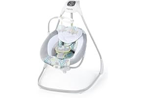 Ingenuity, Everston Babyschaukel, 180° drehbar, 3 Schaukelrichtungen und 6 -geschwindigkeiten, spielt 8 Melodien und weißes Rauschen, ab der geburt bis 9kg