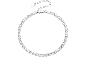 ChicSilver Tobillera Mujer de Verano Plata de Ley 925 Cadena Fina 22+5 CM Joyería Minimalista para Vacaciones Pulsera Delicada para Tobillo