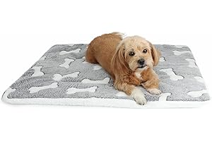 LY4U Tappetino per Letto per Cani Cuscino per Letto per Cani Lavabile in Lavatrice Tappetino Caldo Traspirante per Animali Domestici Osso 60x80 CM