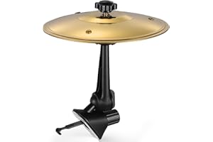 Facmogu Car Cymbal Air Vent, Mini Drum Crash Cymbal For Car Vent, Crisp Metallic Sound Make Music Lover Driving More Fun, Compact Car Accessory for Most Vehicles, Easy Installation and Rugged - Gold