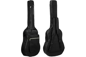 CROWNSHOP Acoustic Guitar Bags 41 Inch Classical Guitar Bags Water Rresistant Guitar Case with Thick Padding Acoustic Soft Guitar Cover Adjustable Shoulder Straps Acoustic Guitar Case (Black)