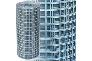 Garmix Clôture martre Fil de volière Grille de soudage galvanisée 25 x 50 mm (50cm, 10m, 2,1mm)